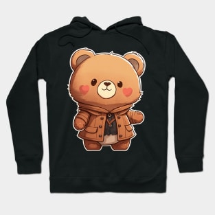 Cute Bear Cartoon Adventurer Adorable Kawaii Animal Hoodie